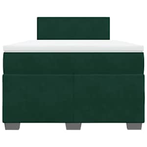 Box spring postel s matrací tmavě zelená 120 x 200 cm samet - obrázek 6