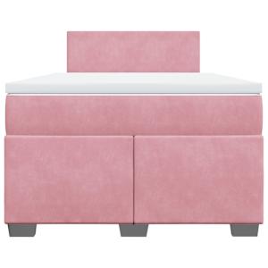 Box spring postel s matrací růžová 120 x 200 cm samet - obrázek 6