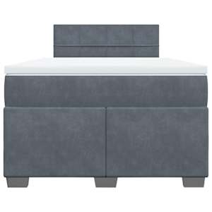 Box spring postel s matrací tmavě šedá 120 x 200 cm samet - obrázek 6