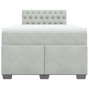 Box spring postel s matrací světle šedá 120 x 200 cm samet - obrázek 6