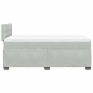 Box spring postel s matrací světle šedá 120 x 200 cm samet - obrázek 11