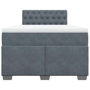 Box spring postel s matrací tmavě šedá 120 x 200 cm samet - obrázek 6