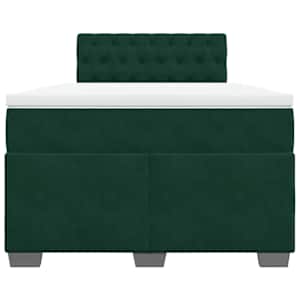 Box spring postel s matrací tmavě zelená 120 x 200 cm samet - obrázek 6