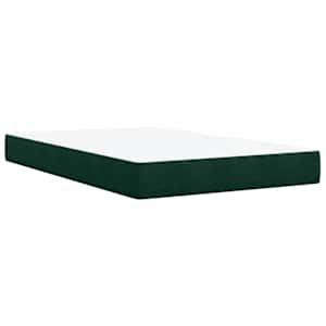 Box spring postel s matrací tmavě zelená 120 x 200 cm samet - obrázek 8