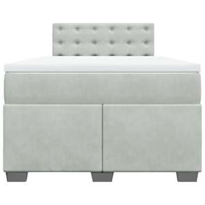 Box spring postel s matrací světle šedá 120 x 200 cm samet - obrázek 6