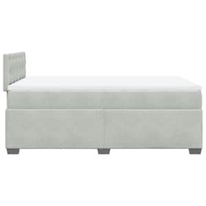 Box spring postel s matrací světle šedá 120 x 200 cm samet - obrázek 11