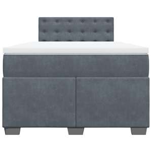 Box spring postel s matrací tmavě šedá 120 x 200 cm samet - obrázek 6