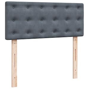 Box spring postel s matrací tmavě šedá 120 x 200 cm samet - obrázek 10