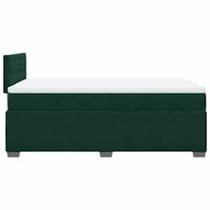 Box spring postel s matrací tmavě zelená 120 x 200 cm samet - obrázek 11