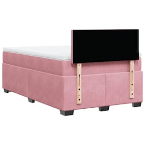 Box spring postel s matrací růžová 120 x 200 cm samet - obrázek 12