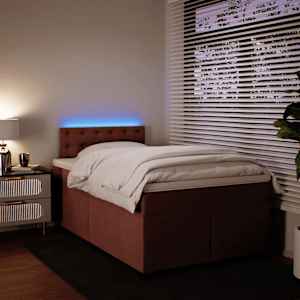 Box spring postel s matrací růžová 120 x 200 cm samet - obrázek 5