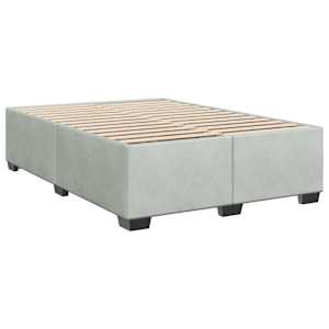 Box spring postel s matrací světle šedá 140x190 cm samet - obrázek 7