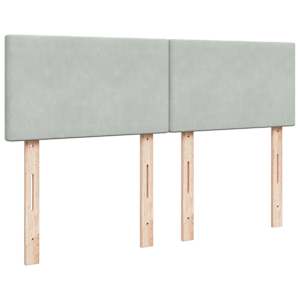 Box spring postel s matrací světle šedá 140x190 cm samet - obrázek 10