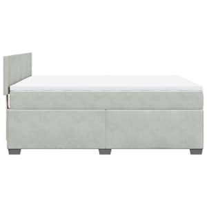 Box spring postel s matrací světle šedá 140x190 cm samet - obrázek 11