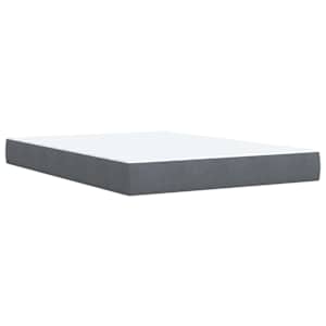 Box spring postel s matrací tmavě šedý 140 x 190 cm samet - obrázek 8