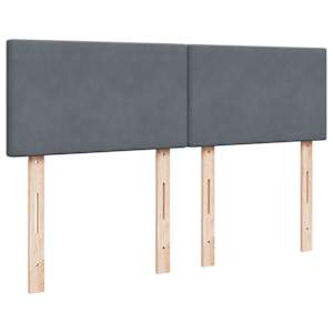 Box spring postel s matrací tmavě šedý 140 x 190 cm samet - obrázek 10