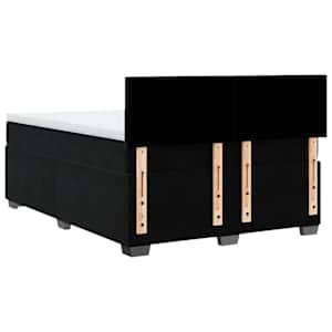 Box spring postel s matrací černá 140 x 190 cm samet - obrázek 12