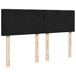 Box spring postel s matrací černá 140 x 190 cm samet - obrázek 10