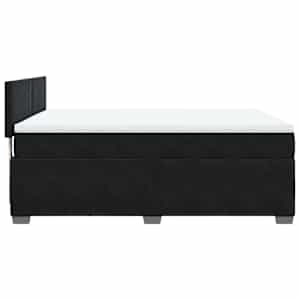 Box spring postel s matrací černá 140 x 190 cm samet - obrázek 11