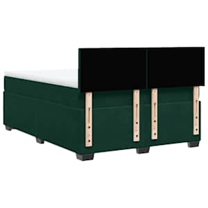 Box spring postel s matrací tmavě zelená 140x190 cm samet - obrázek 12