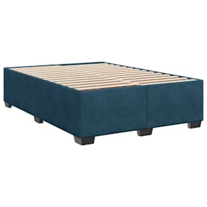 Box spring postel s matrací modrá 140 x 190 cm samet - obrázek 7