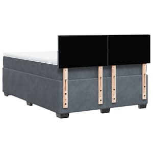 Box spring postel s matrací tmavě šedý 140 x 190 cm samet - obrázek 12