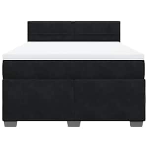 Box spring postel s matrací černá 140 x 190 cm samet - obrázek 6