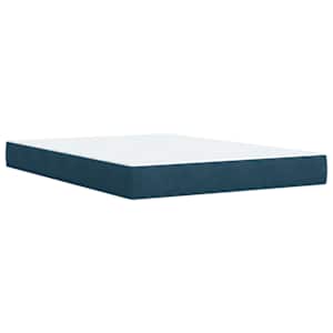Box spring postel s matrací modrá 140 x 190 cm samet - obrázek 8