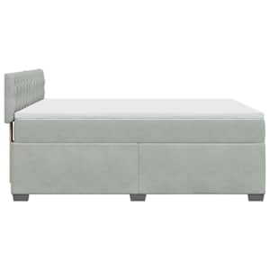 Box spring postel s matrací světle šedá 140x190 cm samet - obrázek 11