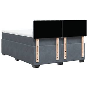Box spring postel s matrací tmavě šedý 140 x 190 cm samet - obrázek 12