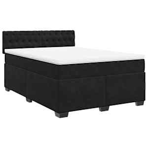 Box spring postel s matrací černá 140 x 190 cm samet - obrázek 3