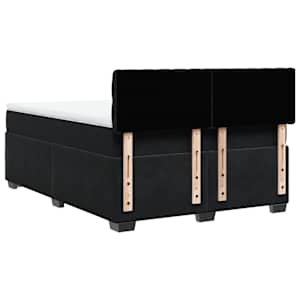 Box spring postel s matrací černá 140 x 190 cm samet - obrázek 12