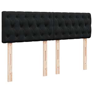 Box spring postel s matrací černá 140 x 190 cm samet - obrázek 10