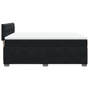 Box spring postel s matrací černá 140 x 190 cm samet - obrázek 11