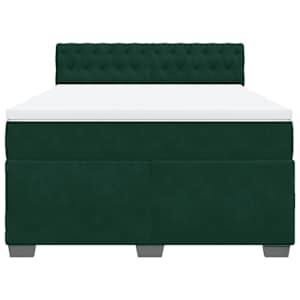 Box spring postel s matrací tmavě zelená 140x190 cm samet - obrázek 6