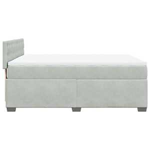 Box spring postel s matrací světle šedá 140x190 cm samet - obrázek 7