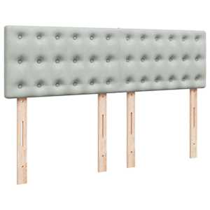 Box spring postel s matrací světle šedá 140x190 cm samet - obrázek 9