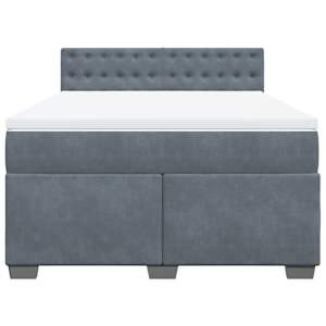 Box spring postel s matrací tmavě šedý 140 x 190 cm samet - obrázek 6