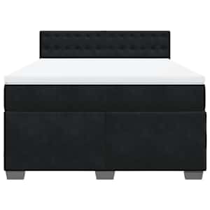 Box spring postel s matrací černá 140 x 190 cm samet - obrázek 6