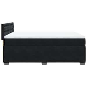 Box spring postel s matrací černá 140 x 190 cm samet - obrázek 7