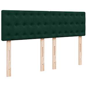 Box spring postel s matrací tmavě zelená 140x190 cm samet - obrázek 9