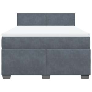 Box spring postel s matrací tmavě šedá 140x200 cm samet - obrázek 6