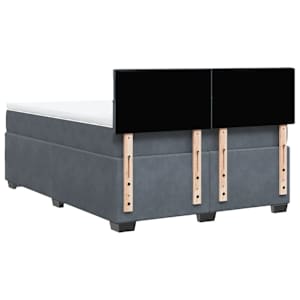 Box spring postel s matrací tmavě šedá 140x200 cm samet - obrázek 8