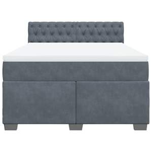 Box spring postel s matrací tmavě šedá 140x200 cm samet - obrázek 6