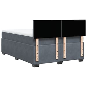 Box spring postel s matrací tmavě šedá 160x200 cm samet - obrázek 8