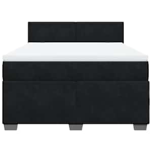 Box spring postel s matrací černá 160x200 cm samet - obrázek 6
