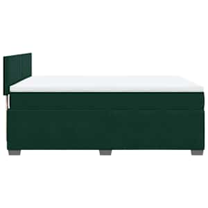 Box spring postel s matrací tmavě zelená 160x200 cm samet - obrázek 7