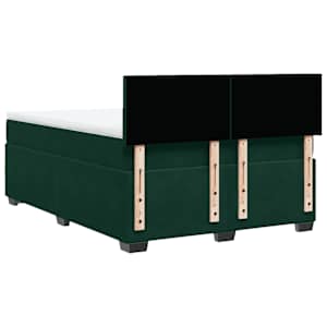 Box spring postel s matrací tmavě zelená 160x200 cm samet - obrázek 8