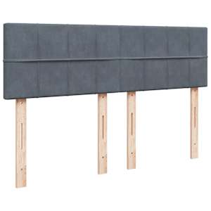 Box spring postel s matrací tmavě šedá 160x200 cm samet - obrázek 9