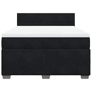 Box spring postel s matrací černá 160x200 cm samet - obrázek 6